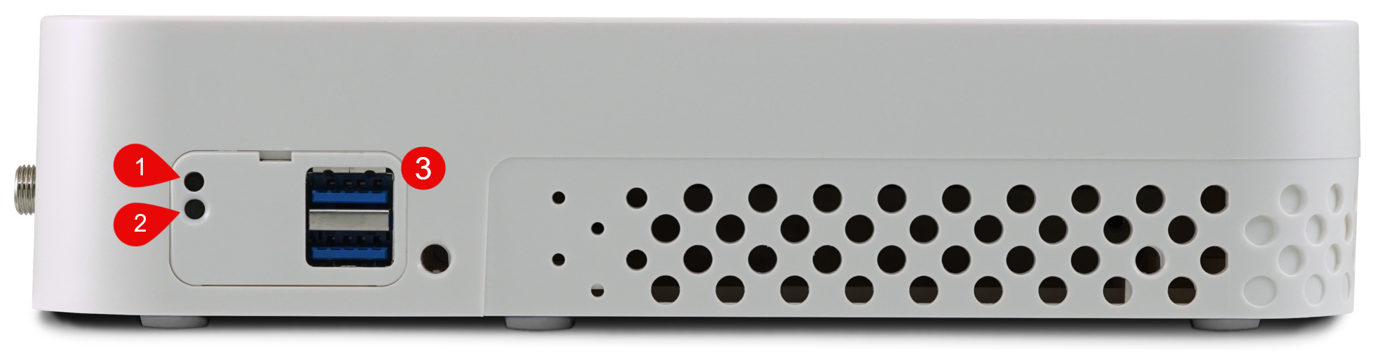 Left side view of the Netgate 6100 Firewall Appliance